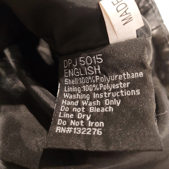 LA Collection black vegan leather motor trendy jacket sz XS - Picture 7 of 12